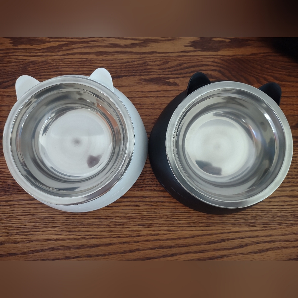 Raised and Tilted Kitten Or Puppy  Food Bowls *** Final Price ***